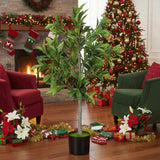 Artificial Tree Christmas Potted Fake Plant Natural Green Tree for Holiday Living Room Office Home 98112458