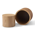 ZUN Round Coffee Table Set of 2, Nesting Coffee Tables for MDF with veneer .for living W1117P193716