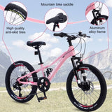 ZUN Mountain Bike for Girls and Boys Mountain 20 inch shimano 7-Speed bike W101963862