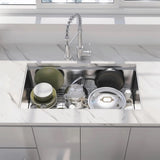 33 Undermount Workstation Sink-33 x 19 Inch Undermount Stainless Steel Kitchen Sink 18 Gauge, W1386P310820