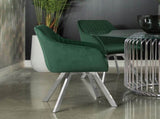 Green Channeled Sloped Arm Swivel Chair B062P153687