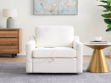Swivel Arm Chair with Soft Chenille Fabric, Comfy Accent Chair for Living Room. Bedroom .Reading W2671P296992