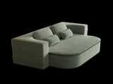 75''2-in-1 Foldable Sofa,Convertible Sleeper Foam Sofa Bed with Multi Functional Blanket, Corduroy W834P317048