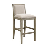 30.5 Inch Height Bar Stools set of 2, Rubber wood Frame,fabric Sponge cushion and Upholstered N780P192217T