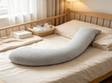 L-Shaped Pregnancy Body Pillow Side Sleeping, Soft Maternity Pillow with Washable Jersey Cover 05093601
