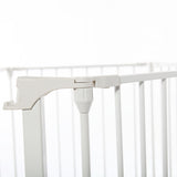 ZUN 6-Panel Metal Baby Playpen Fireplace Safety Fence w/ Walk-Through Door in 2 Directions, 5-in-1 Extra W2181P154903