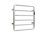 18.7" Heated Towel Rack for Bathroom,Wall Mounted with Intelligent Touch Screen Timer, 6-Bar Towel 60822670