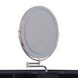 Black Dressing Table Stool Set, removable mirror, tri-color illuminated mirror, four drawers with 17557811