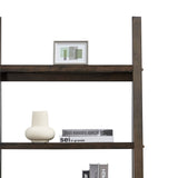 ZUN 5-Tier Shelves,Bookshelf, Storage Rack, Bookcase with Rubber Wood Frame, Ladder Shelf for Living W2582P195345