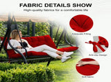 Outdoor Swing Cushions 60 Inch, Waterproof 4" Thick Porch Swing Cushion Replacement with Backrest 15898903