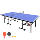 8ft Mid-Size Tennis Foldable & Portable Ping Pong Set for Indoor Games with Net, 2 29610371