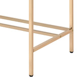 Navy Blue and Gold Writing Desk with USB Ports B062P184573