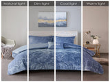 King/Cal King Velvet Duvet Cover Set with Throw Pillow B03596097