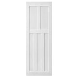 CRAZY ELF 32" x 84" Five Panel Real Primed Door Slab, DIY Panel Door, Modern Interior Barn Door, W936104280