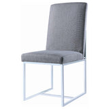 Grey Cube Base Dining Chair B062P153695