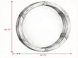 30.75" Natural Wood Round Mirror Farmhouse Wall Decor, Suitable for Living Room and Bedroom Wall 96082854