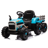 ZUN Ride on Tractor with Trailer,24V Battery Powered Electric Tractor Toy, 200w*2motor W1578P193906