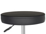 Round Stool Plastic Arch Feet Rotation Bar Stool Black 01948759