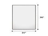 Black Framed Rectangular Bathroom Vanity Mirror with Square Corners 14210784