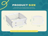 24 Inch Durable Lightweight Pet Playpen, 4 Panels Plastic Dog Fence with Lockable Door and Non- Slip 12311938