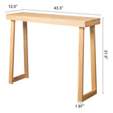 43.3 Inch Solid Wood Console Table for Entryway, Sofa Table Narrow Entryway Table for Hallway, 61227382