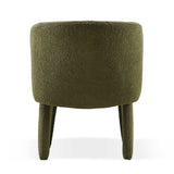 ZUN Modern Dining Chair Accent Chair Green Single Sofa Chair,Upholstered Side Chair Teddy Comfy Chair W1164P190844