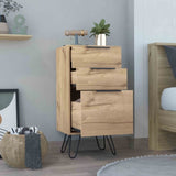 Augusta Light Dresser, Hairpin Legs, Superior Top,Three Drawers -Light Oak B20091822