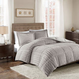 King/Cal King Faux Fur Comforter Mini Set B03596920