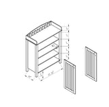 ZUN Organizing Two-Door Shoe Cabinet with Four Storage Shelves, fits 12 Pairs of Shoes in Dark Taupe B107130816