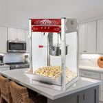 ZUN 20oz Commercial Popcorn Machine with Stainless Steel Kettle and Warming Deck, Countertop Popper T3173P266360