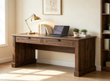 Farmhouse Computer Desk with 2 PullOut Drawers, 48 Sturdy Engineered Wood Writing Workstation, 15335754