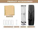 3 x 3m Two Doors & Two Windows Practical Waterproof Right-Angle Folding Tent Khaki 82188292