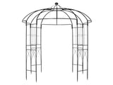 207*207*270cm Courtyard Wrought Iron Gazebo Iron Arch Black 84837091