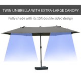 ZUN Outdoor beach umbrella/Double-Sided Market Umbrella （Prohibited by WalMart） 63242560