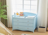 Blue painted finish, MDF, three drawers, 90.5*58*92cm, children's wooden bed with safety belt and 12686043