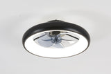 19.7-inch Black LED Ceiling Fan Light Dimmable and Adjustable Color Temperature, APP & Remote W1340P246417