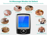 Electric Muscle Stimulator Dual Channels Pulse Massager Pain Relief Therapy Device with 16 Massage 38679947