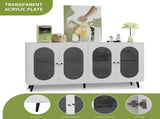 Modern Accent Sideboard Cabinet with Acrylic Doors, Freestanding Storage Cupboard Console Table for W578P186748