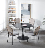 BLACK and gray sennit chair,set of 4,dining chair,coffee chair W23460281
