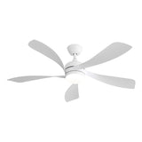 ZUN 52 Inch Modern Led Ceiling Fan With 3 Color Dimmable 5 ABS Blades Remote Control Reversible DC Motor W882P146902