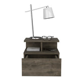 Adele Floating Nightstand with Drawer and Open Storage Shelves B200P188830