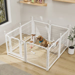 ZUN Dog Playpen 8 Panels 24" Height Heavy Duty Dog Fence Puppy Pen for Large Medium Small Dogs Indoor W368P233994