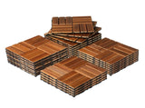 27pcs Wood Interlocking Deck Tiles 11.8"x11.8", Waterproof Flooring Tiles for Indoor and Outdoor, 65022091