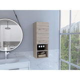 Mila Bathroom Cabinet, Two Interior Shelves, Two External Shelves, Single Door Cabinet -Light Gray B20092098