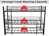 Heavy-duty triple frame bed with built-in ladder and full-length railing, floor safe for W1935P330699