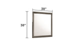 Blaze Modern Style Mirror Made with Wood in Metallic Gray B009P286643