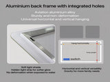 40x32 Inch LED Bathroom Mirror Vanity Mirrors with Front Lights Wall Mounted Anti-Fog Frameless Make W2071137652