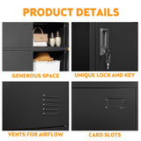 ZUN 9-Door Employee Storage Locker, Metal Lockers for Office, Gym, School, and Homewith Card Slot T2398P205947