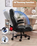 Executive Desk Chair with Thigh Exerciser, Big and Tall Office Chair-Adjustable Lumbar Support for T3697P339130