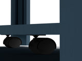 14 inch Chairside Table, No Assembly Required, Blue Denim and Whiskey Finish B108131555